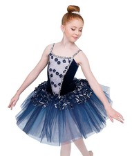 Dance Pre-Owned Costume IntMed Child Blue AWCT 25069 Ballet Pointe YAGP Velvet