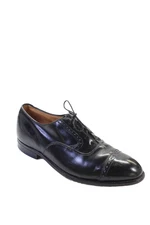 Johnston & Murphy Mens Patent Leather Oxford Dress Shoes Black Size 9.5