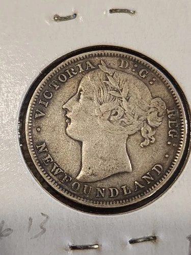 1885 Newfoundland 20 Cents — photo from the most recent tracked eBay sale