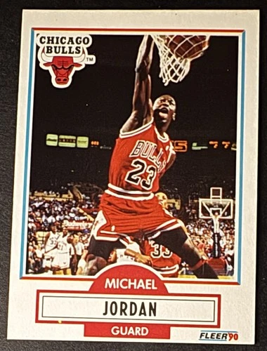 1990-91 Fleer - Michael Jordan #26 Black Line Above Biographical Information