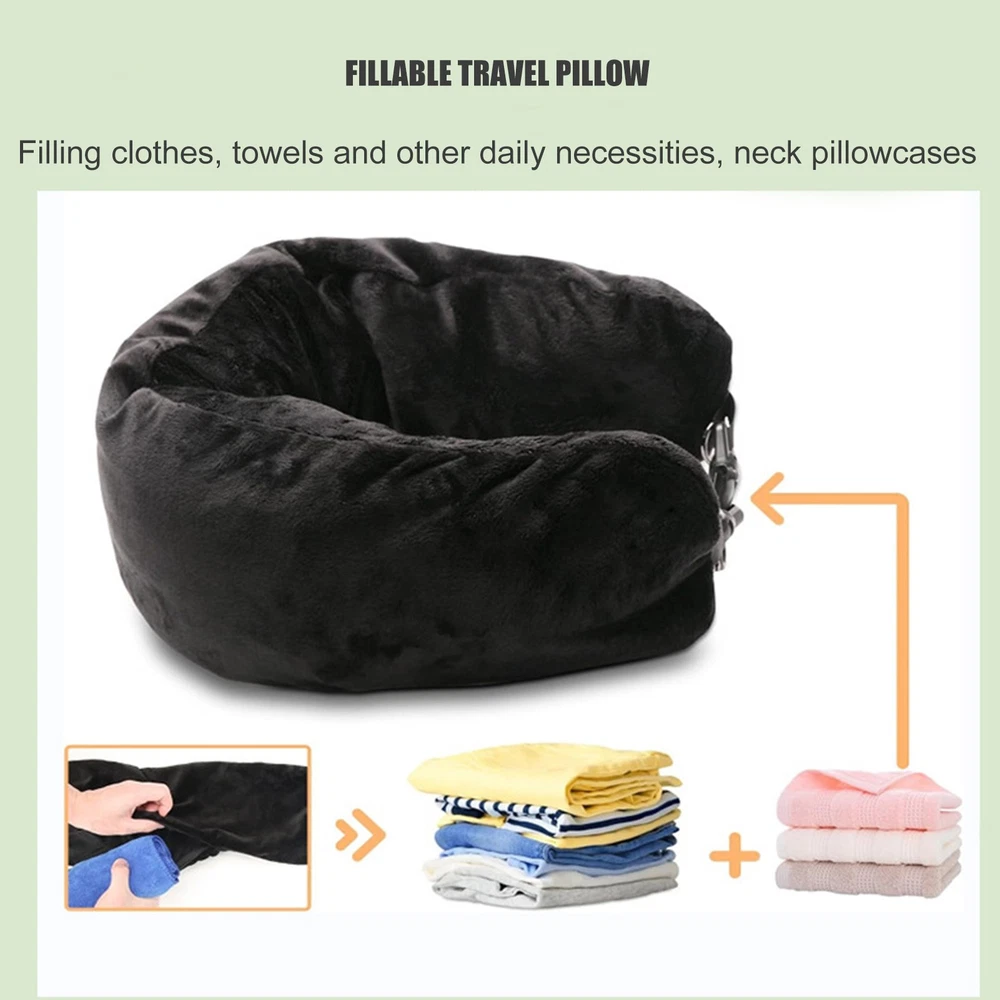 Stuffable Travel Neck Pillow for Comfortable Journeys