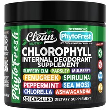Clean Nutra Chlorophyll Capsules Supplement Internal Deodorant Pepp... Fast Ship