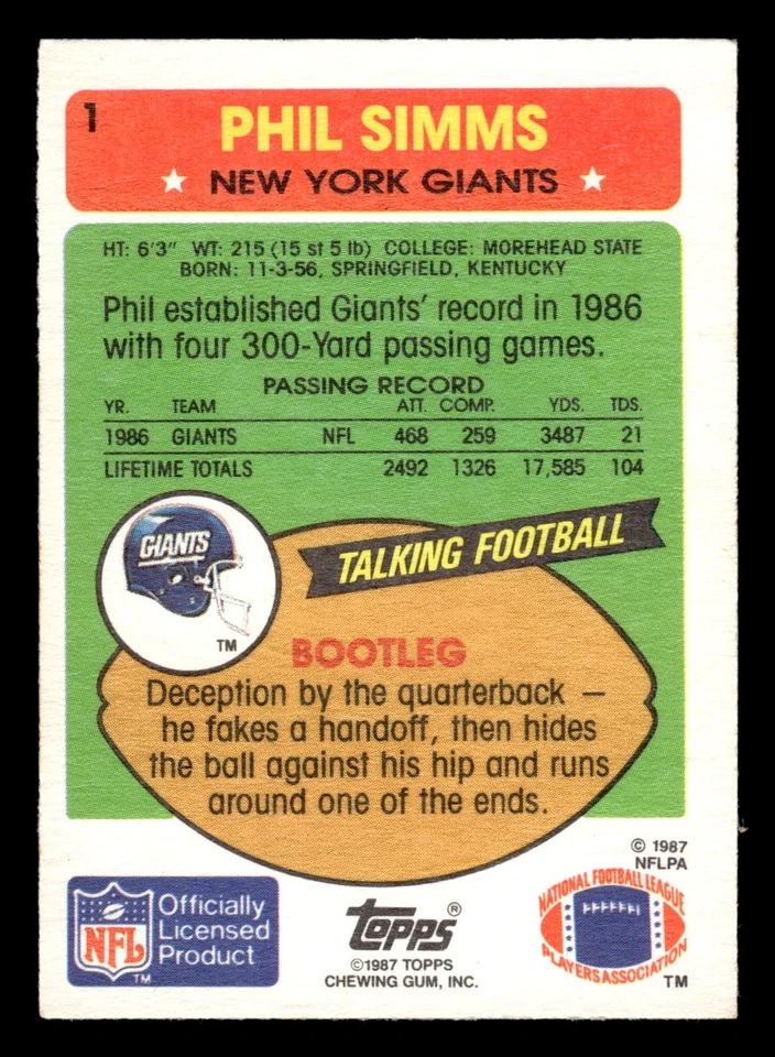 1987 Topps American/UK Pick List #1-#88 - Image 2 of 2