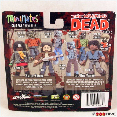 The Walking Dead Minimates figures Sailor Zombie and Leg Bite Zombie - Picture 2 of 2