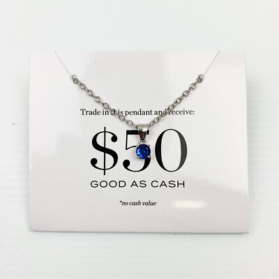 Effy Blue Pendant 19'' Sterling Silver Chain Necklace Princess Cruise Brand New