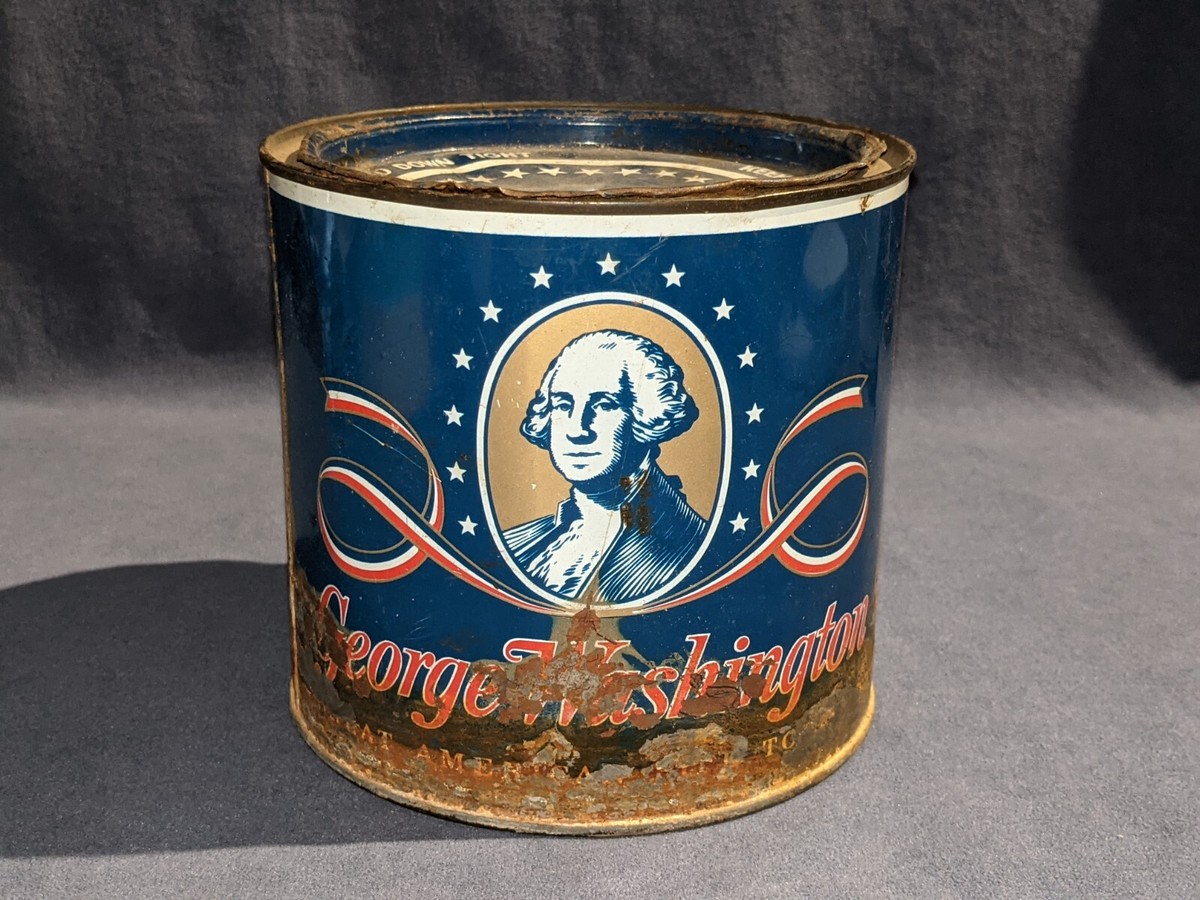 george washington pipe tobacco tin Cut Plug R J Reynolds Vintage Empty LOT OF 8: GEORGE WASHINGTON