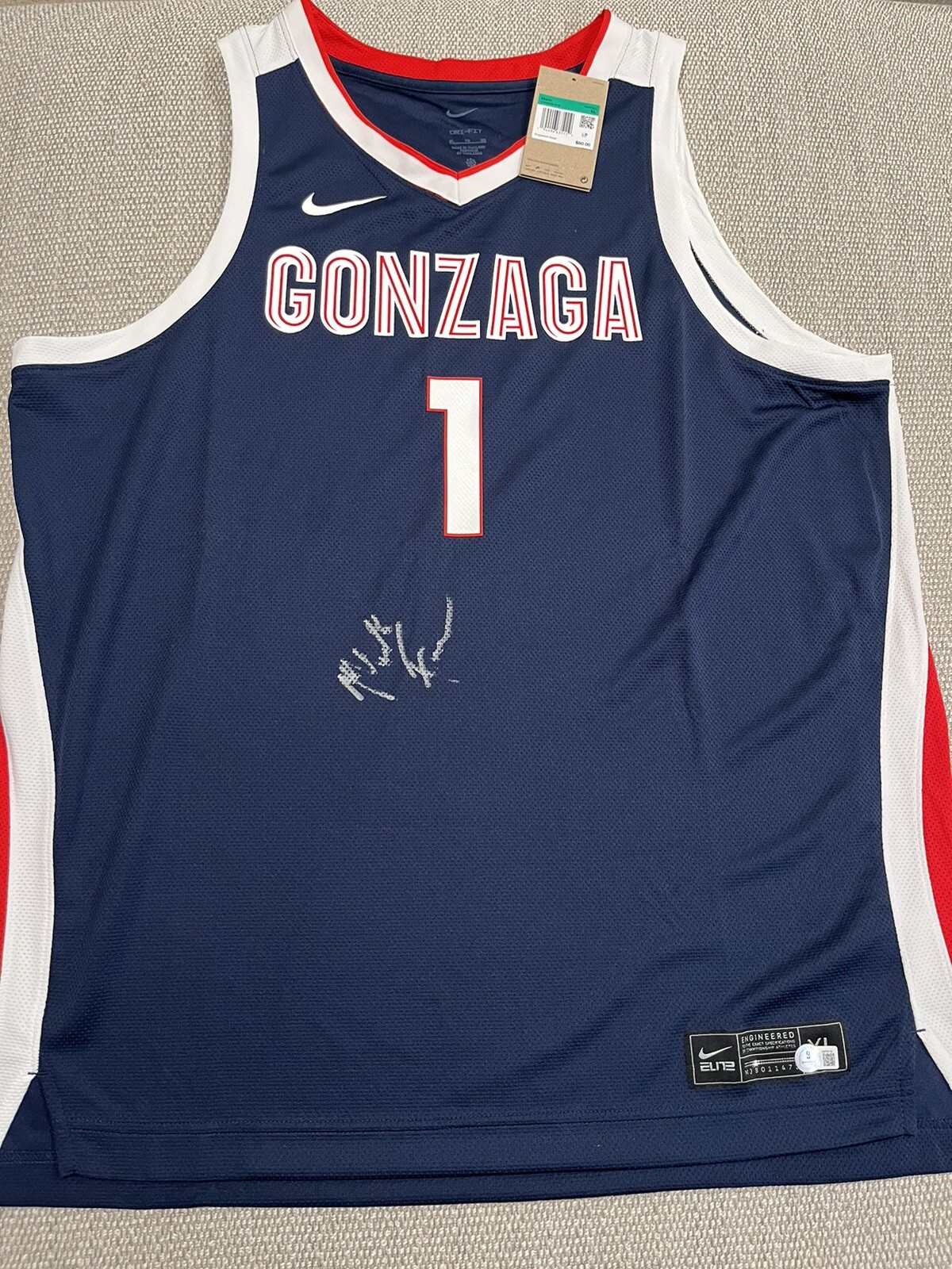 BECKETT COA MARK FEW Signed Autographed Gonzaga Bulldogs Basketball #1 Jersey 