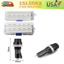 5x20mm Quick Blow Fast Acting Glass 6x30mm Fuses Panel Mounted Screw Fuse Holder