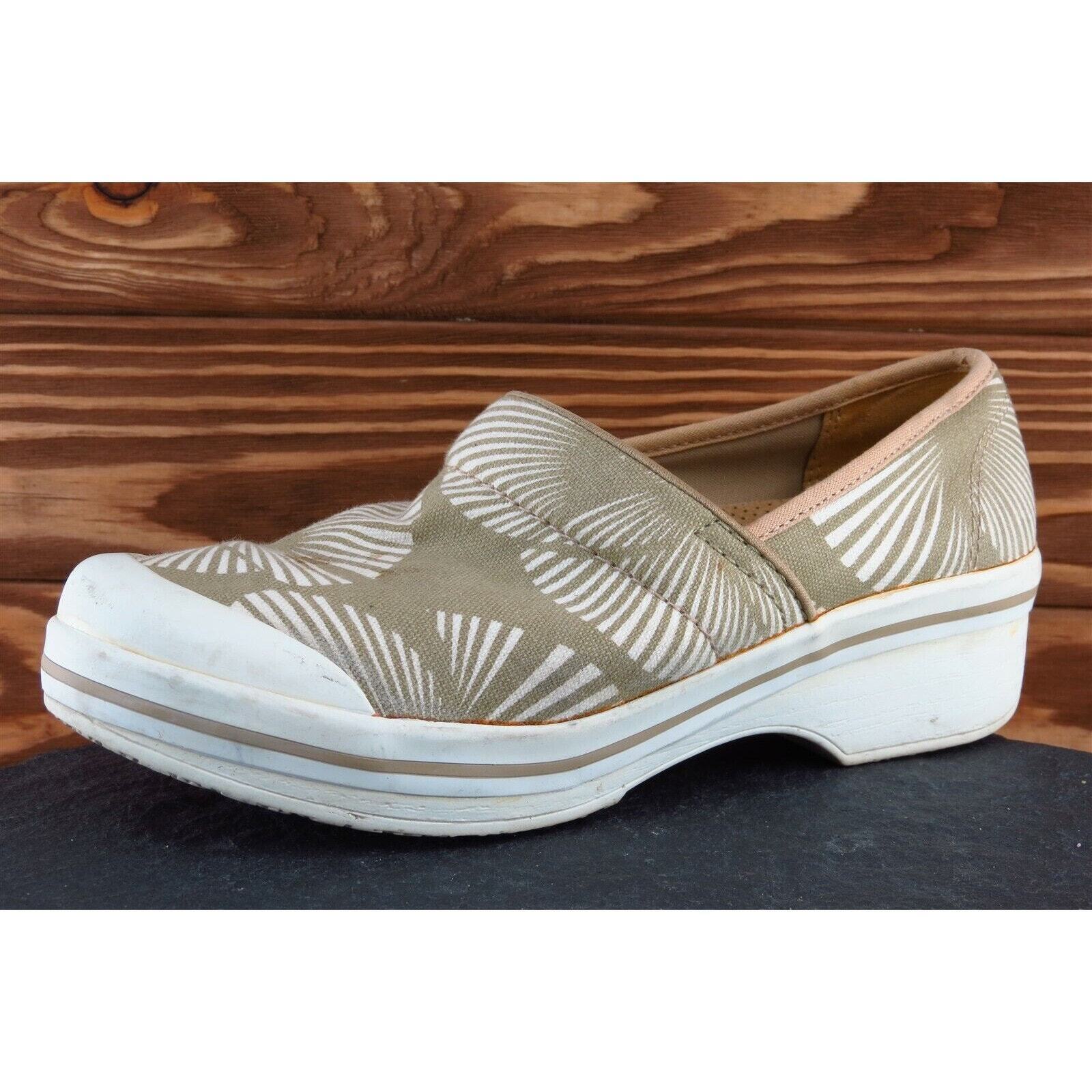 Dansko Size 38 M Beige Clog Shoes Fabric Women - image 1