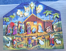 Byers Choice Wooden Advent Calendar 2003 Christmas Nativity Holiday