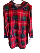 Women Cuddl Duds Long Sleeve Hooded Nightshirt/Gown X-Small W Mask/Pockets New