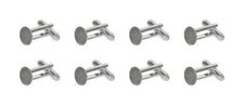 12 6 pairs Silver Metal CUFF LINKS Blank 10mm Flat Round Pad Finding CuffLinks