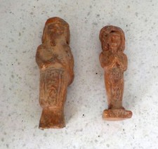 2 Statuettes Serviteurs Funéraires Oushebti / Chaouabti Egypte Antique Ushabti