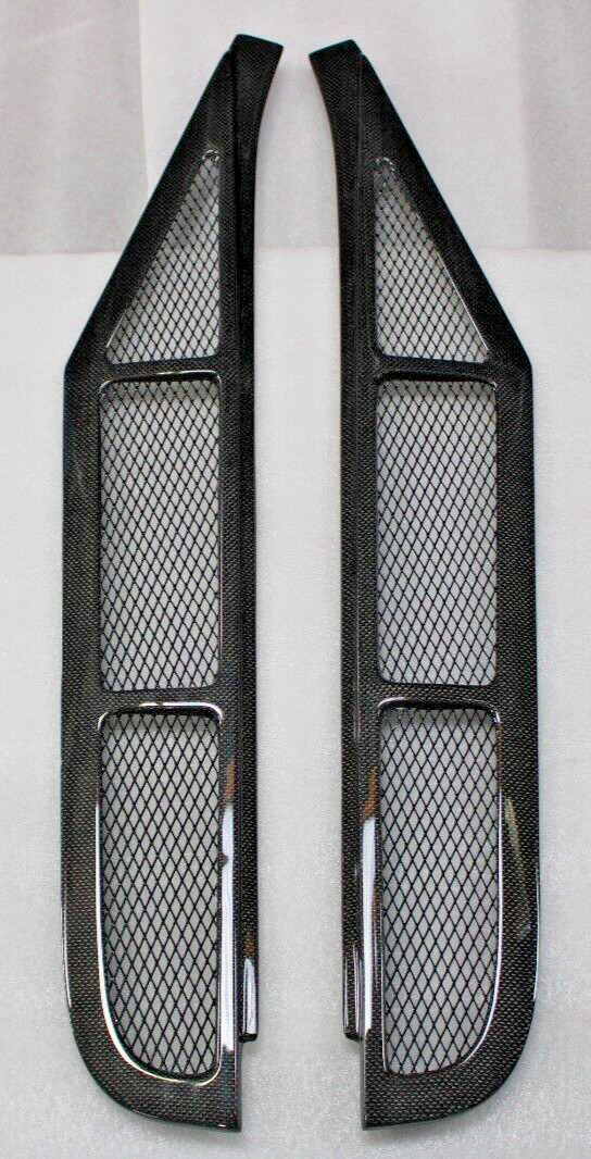 Ferrari 458 Italia, Carbon Fiber Engine Deck Lid Grille Louvers, New 1x1 Weave