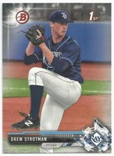 Drew Strotman Tampa Bay Rays 2017 1st Bowman Draft Baseball