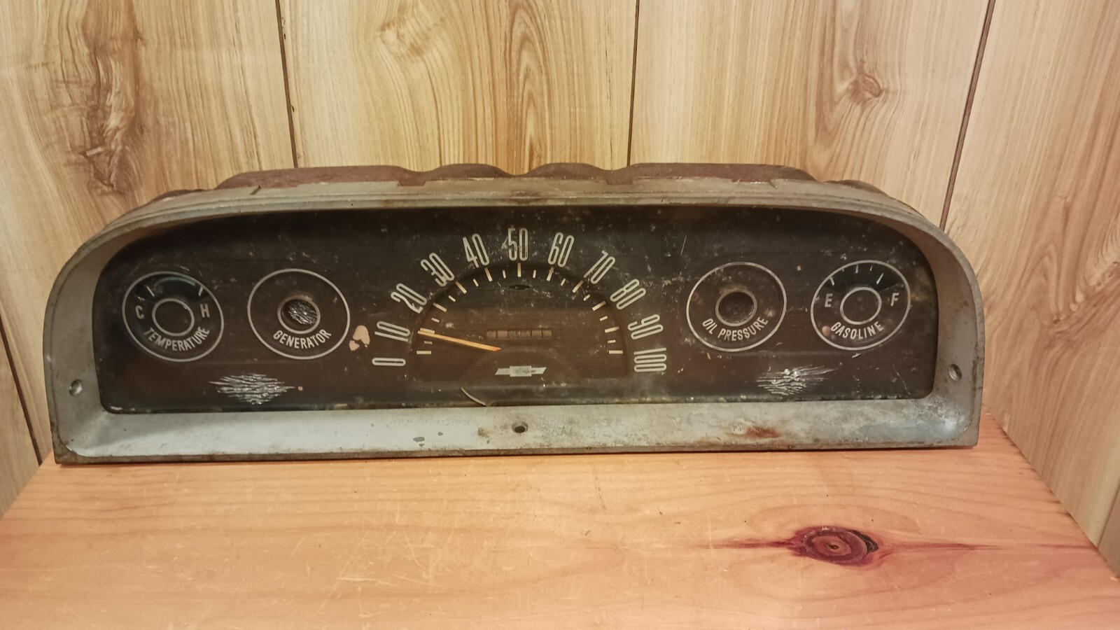 Vintage 1960's Chevrolet C10 truck instrument cluster original