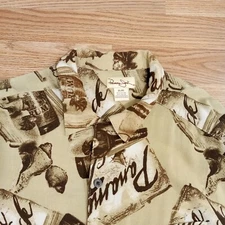 Panama Jack Shirt Mens Sz XL Lightweight Rayon Short Sleeve