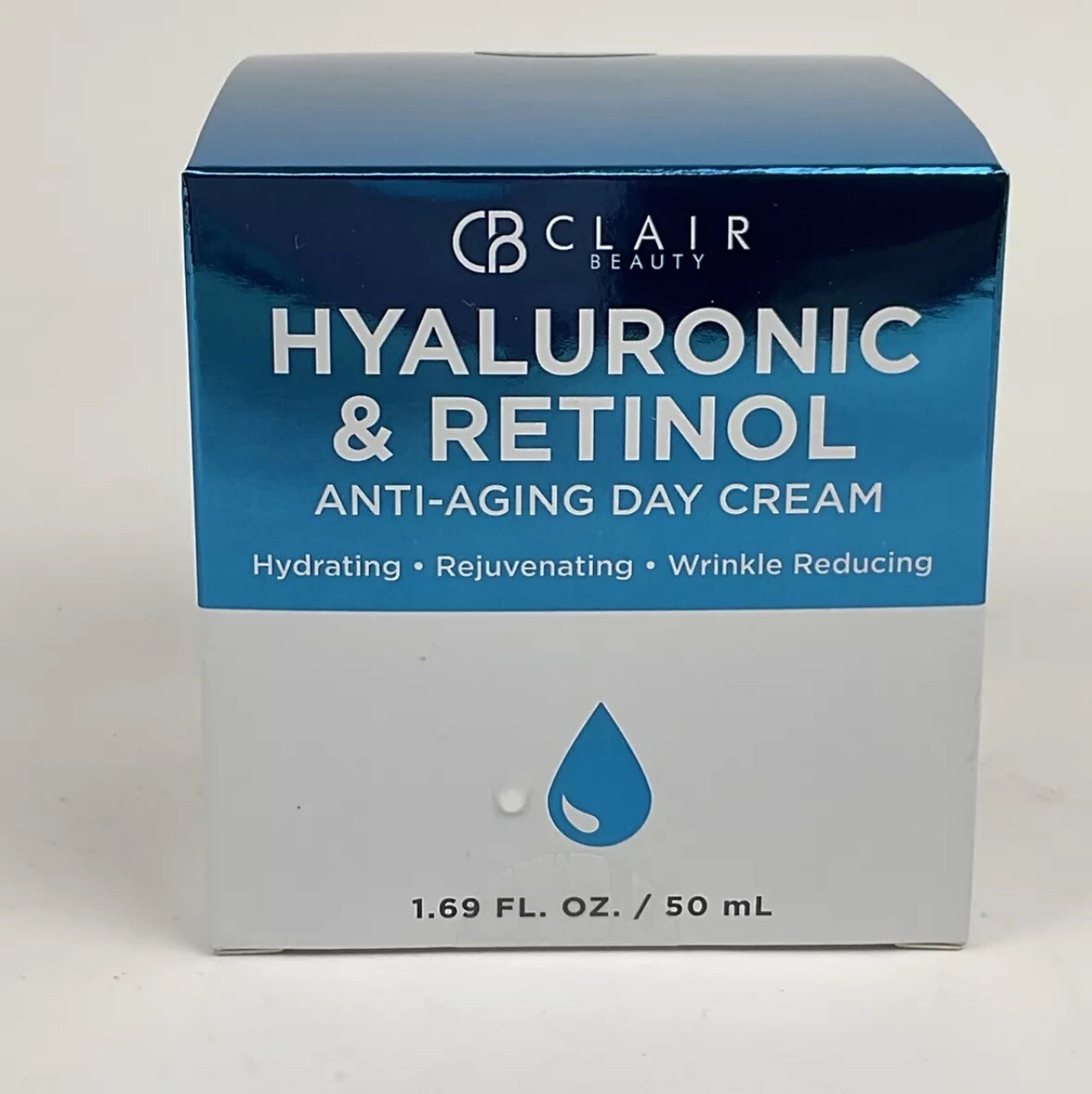 Clair Beauty Hyaluronic & Retinol Anti-Aging  Wrinkle Reducing Day Cream. 1.69oz