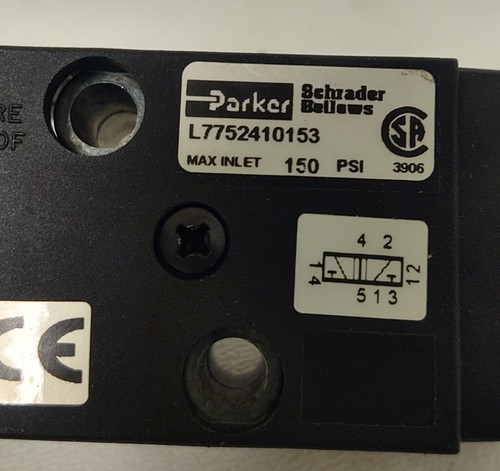 🔥NEW 92375R PARKER L7752410153 Pneumatic Air Valve 120-Volt Coil - Picture 3 of 5
