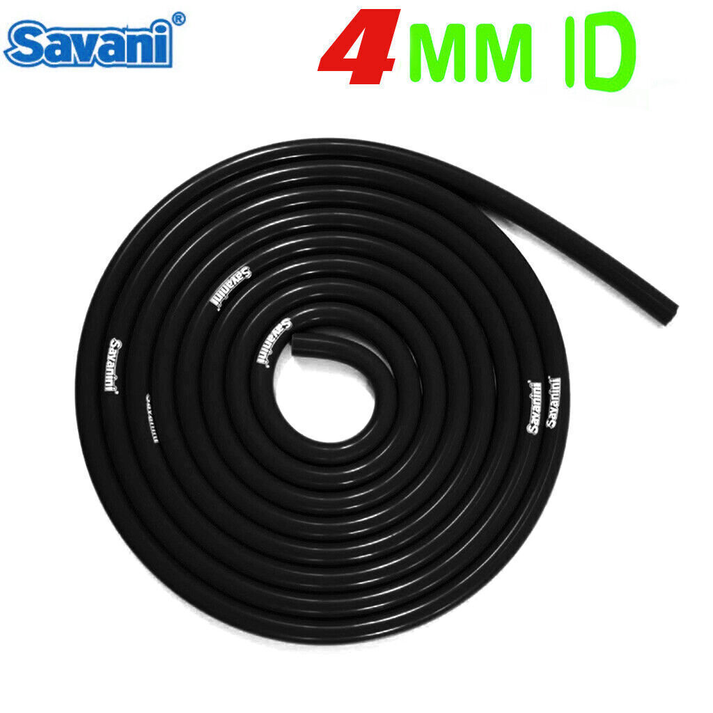 10 FT 4MM(1/8") inch Silicone Air Vacuum Hose/Line/Pipe/Tube Black Fit