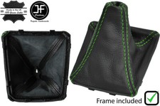 GR?N NAHT LEDER SCHALTSACK + KUNSTSTOFFRAHME F?R MERCEDES GLA CLASS 14-18