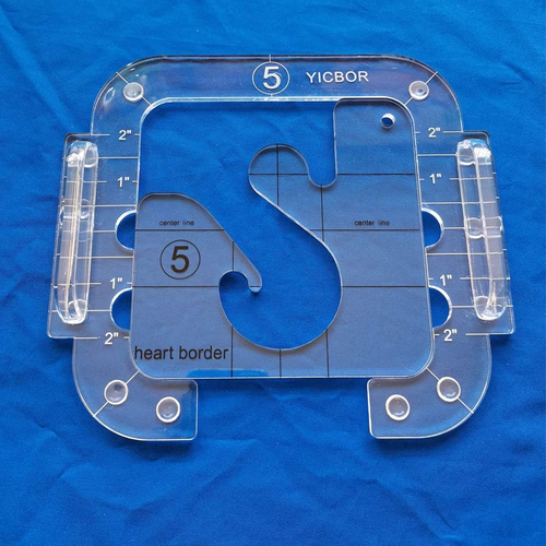 YICBOR Free Motion Quilting Template Series 5 with Quilting Frame for