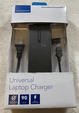 Insignia NS-PWLC591 90W Universal Laptop Charger - Black New Open Box