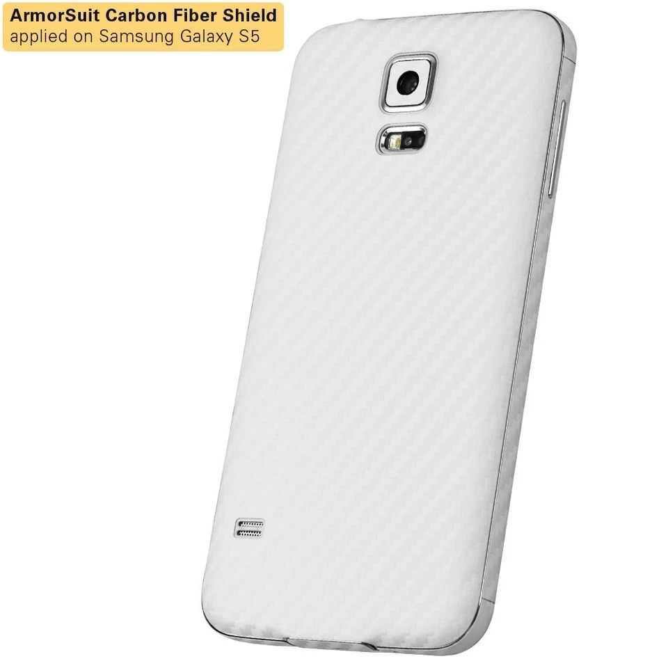 ArmorSuit Samsung Galaxy Note II Screen Protector + White Carbon Fiber Skin USA - Image 3 of 4