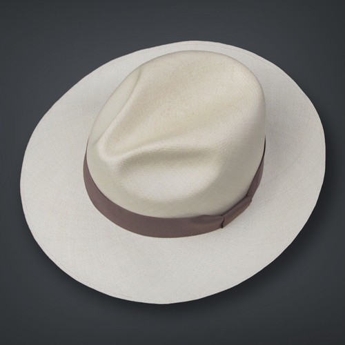 Genuine Panama Hat Montecristi Trévil Superfino Men Woman Straw Sun hat Fedora - Picture 3 of 6