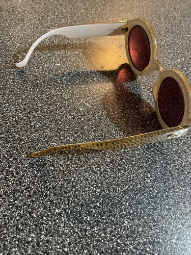Gafas de sol para mujer CHRISTIAN DIOR 2567 vintage redondas raras 140 puntos negros amarillos - Imagen 3 de 6