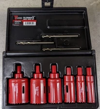 MK Morse Hole Saw Kit 9-Piece Plumber's Bi-Metal Deep Cut TAD04P NEW USA Set Lot