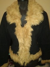 Black Leather Jacket With Faux Fur Collar. Jennyfer S