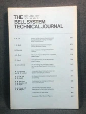 Vintage Bell System Technical Journal 1977 Switching Network Speech Encoding