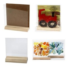 3D-Holz-Ständer mit Glasscheibe 7,5 - 15 cm,...
