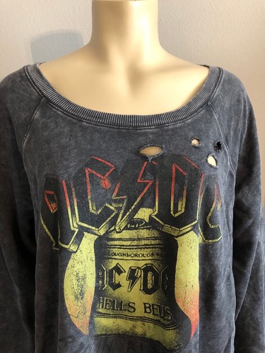 AC/DC HELLS BELLS GRAY SWEATSHIRT SIZE 3 - Picture 2 of 5
