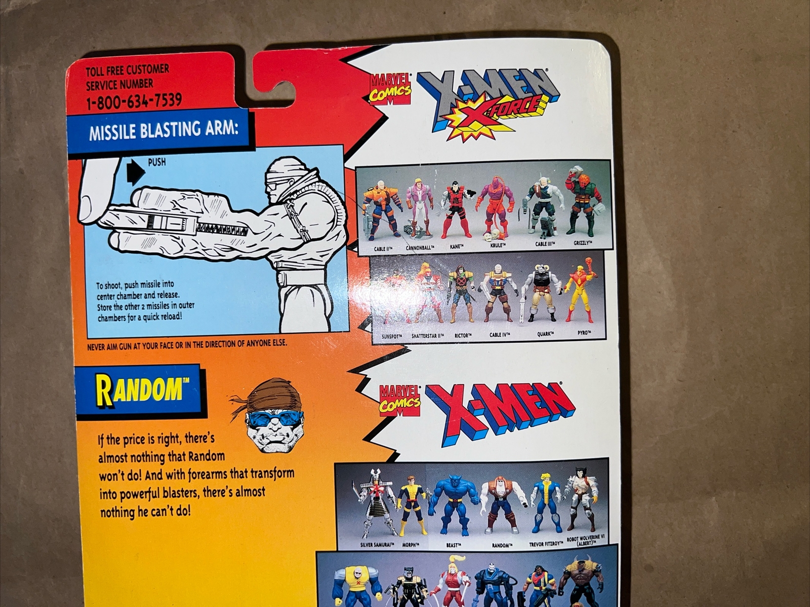 Random The Mutant Vintage 1994 ToyBiz Marvel's The Original Mutant X-Men Random Action ...