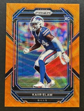 2022 Panini Prizm - Kaiir Elam #374 Buffalo Bills - RC Orange Wave Prizm /60