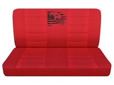 Truck Seat Covers Fits 1987-1990 Gmc S-15 Eagle On Red Bench Seat Covers
