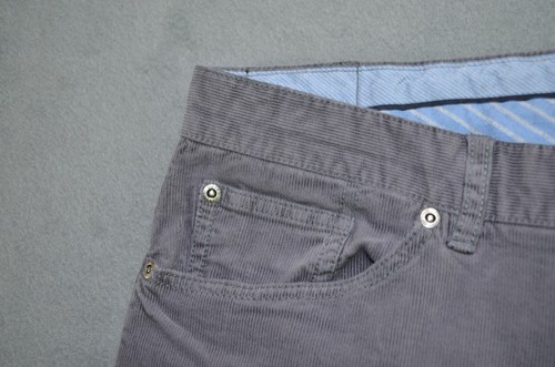 Peter Millar Superior Soft Cord 5-Pocket Pants Men 40x33 Gray Corduroy MF19B29 - Picture 2 of 12