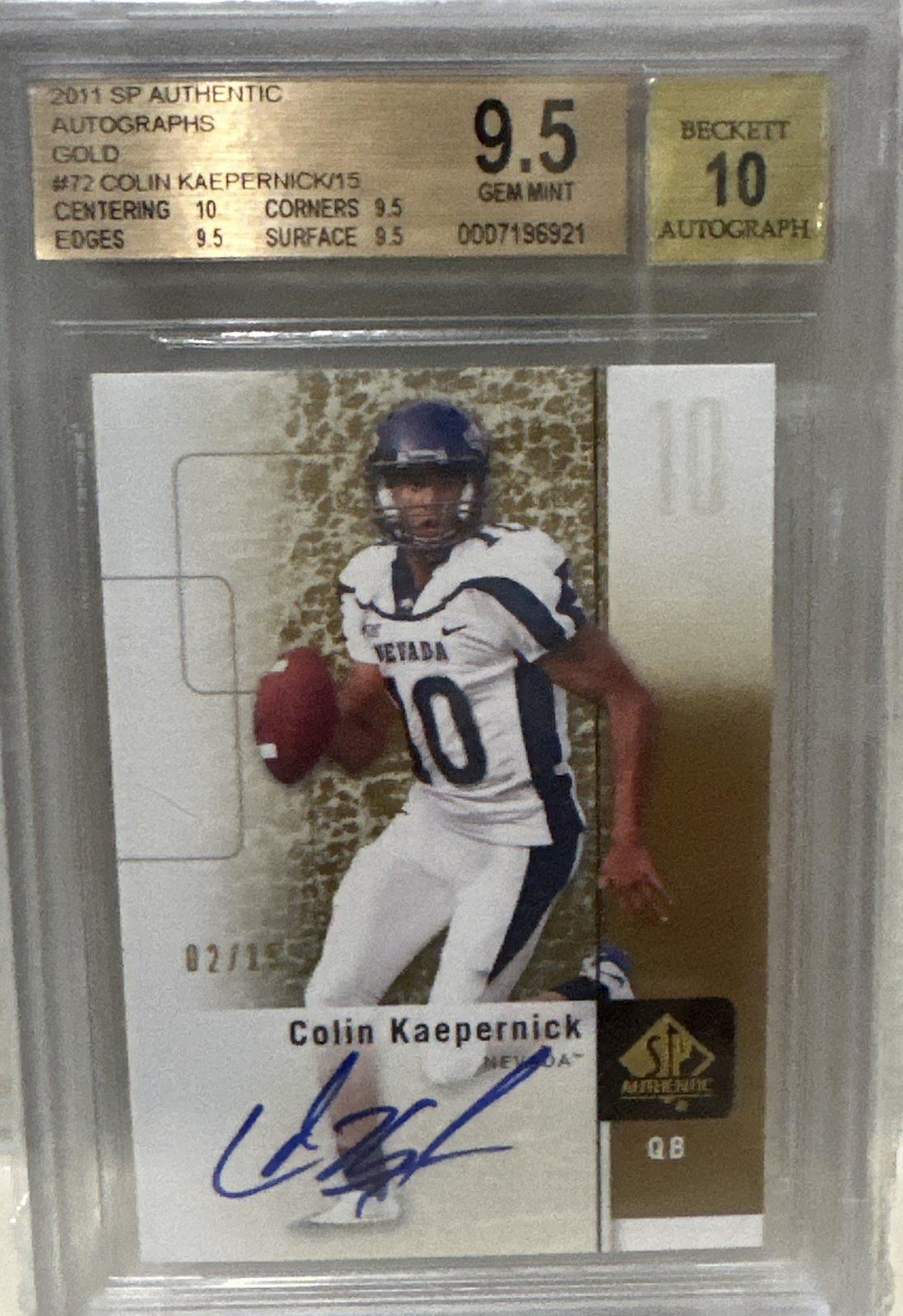 Colin Kaepernick SP Authentic #108 Autograph-Gold