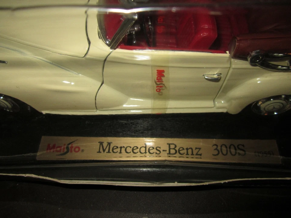 Coche diecast Maisto edición limitada 1955 Mercedes-Benz BLANCO 300 S convertible 1:18 nuevo en caja Foto 2 de 4