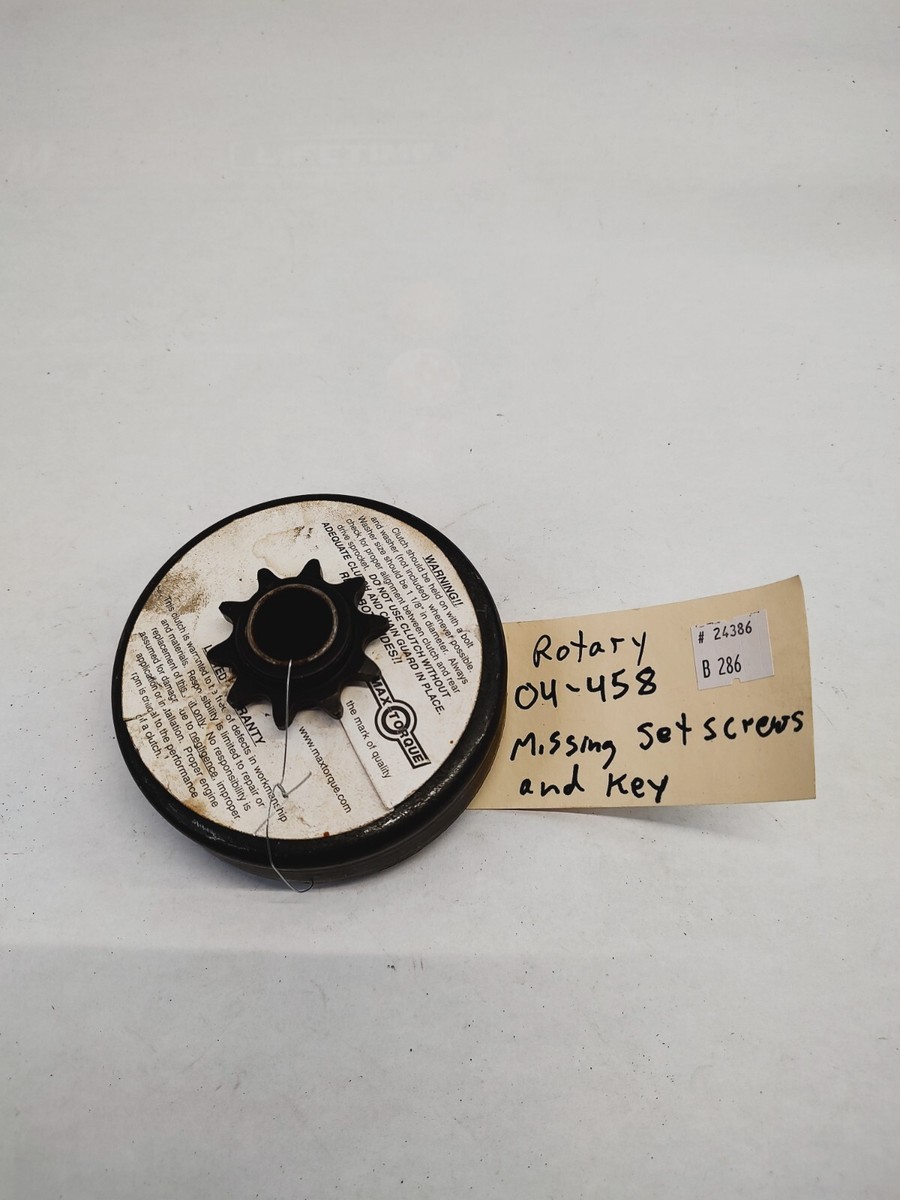Rotary 04-458 Max Torque Belt Drive Clutch (Missing Set Screws 