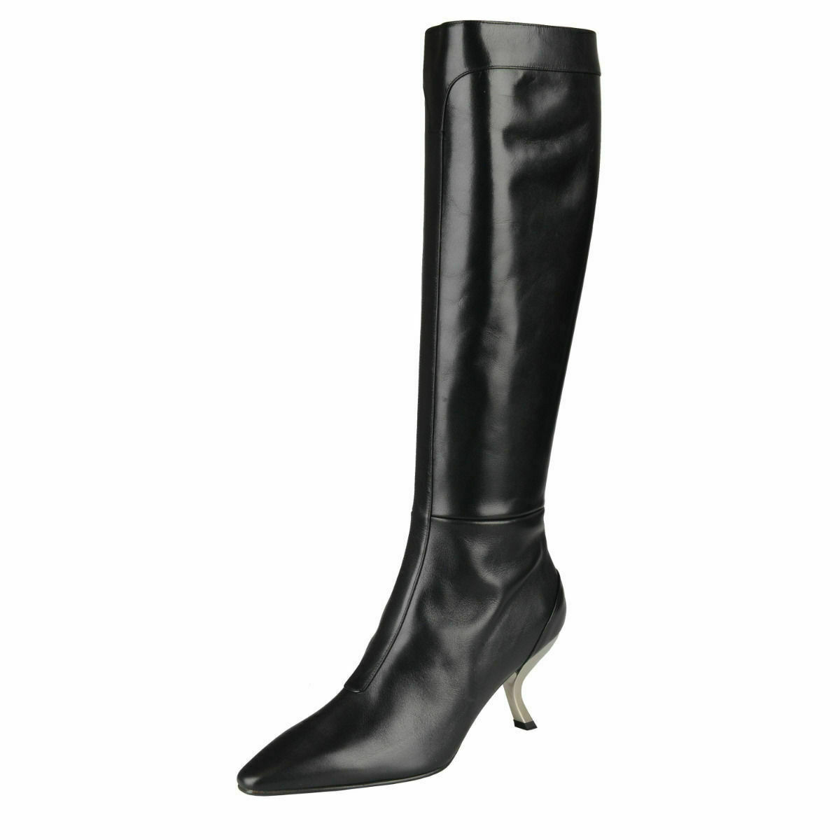 Женские черные кожаные ботинки с острым носком Roger Vivier Sz 65 7 75 85 9 95 35990₽