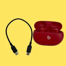 Beats Studio Noise Cancelling Earbuds Bluetooth Model A2514 Headset Red #4123