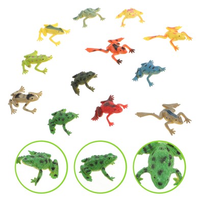  12 Pcs Lustiges Froschspielzeug Reptilien Kleintierspielzeug Froschfigur