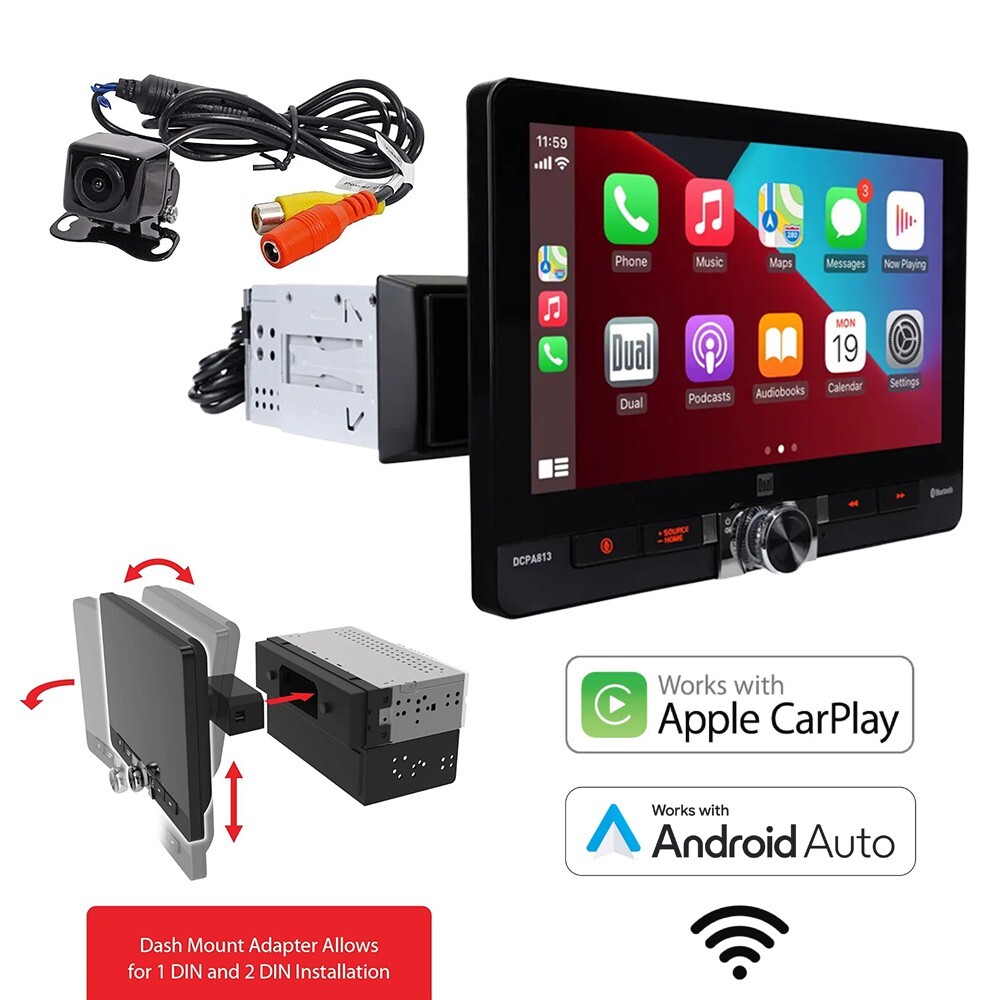 Dual DCPA813 Stereo w/Wireless Apple CarPlay for 2009-2012