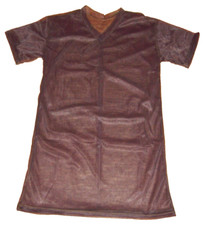 2 Layer SLEEP SHIRT Brown SHEER NYLON NIGHT GOWN 41" Long  50" Chest 2X  