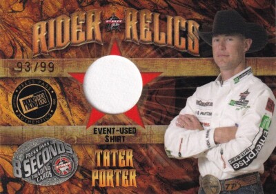 PRESSEAUSWEIS 2009 PBR 8 SEKUNDEN TATER PORTER #RR-TP 93/99 GOLD RELIQUIENKARTE