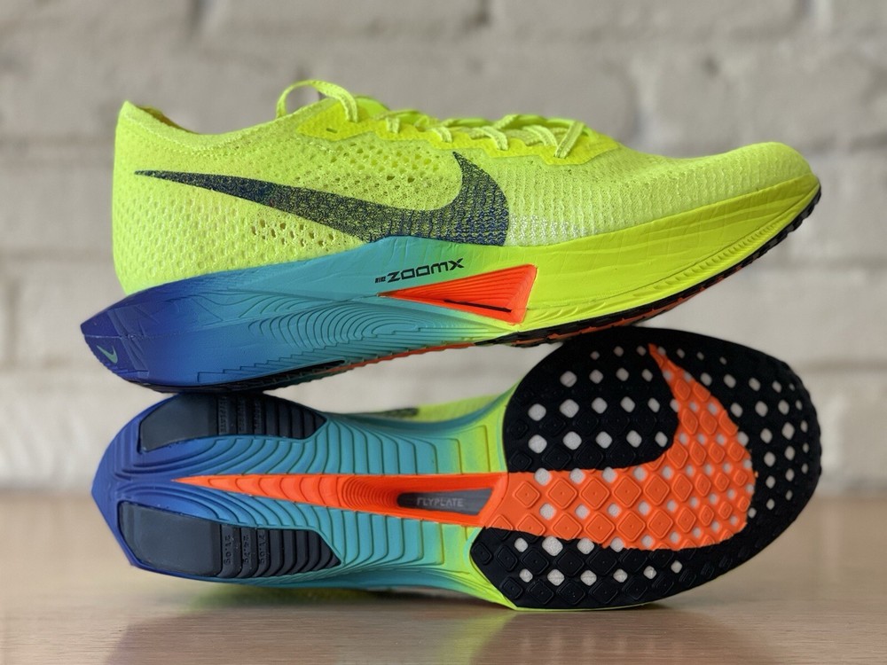 Nike ZoomX Vaporfly Next% 3 Volt Green Running Shoes Men Size 11.5 New