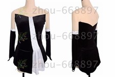 Ice Figure Skating Dress Gymnastics custome Dress Competition black white